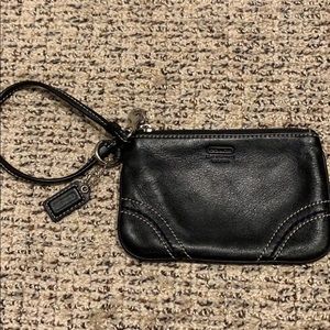 Coach black wristlet